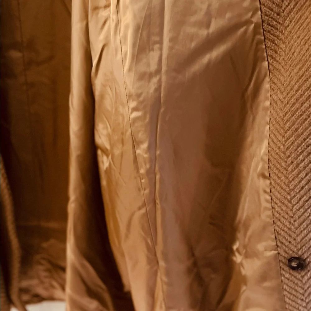 Harve Benard Tan Alpaca Wool and Alpaca Coat Authentic vintage - Picture 8 of 11